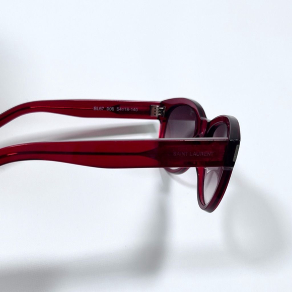 Saint Laurent Paris Burgundy Red Oval Sunglasses SL67 - Picture 5 of 8